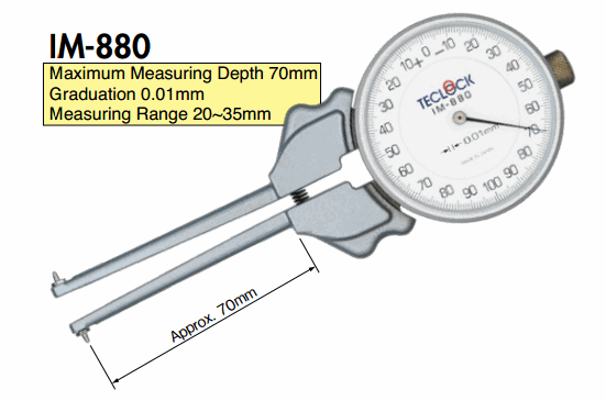 Dial Depth Gauge IM880 Teclock-Thước cặp đồng hồ cơ IM880 đai ly Teclock vietnam