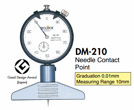 Thiết Bị Đo Độ Sâu DM210 teclock-Depth Gauge DM210 đại lý teclock tại VietNam